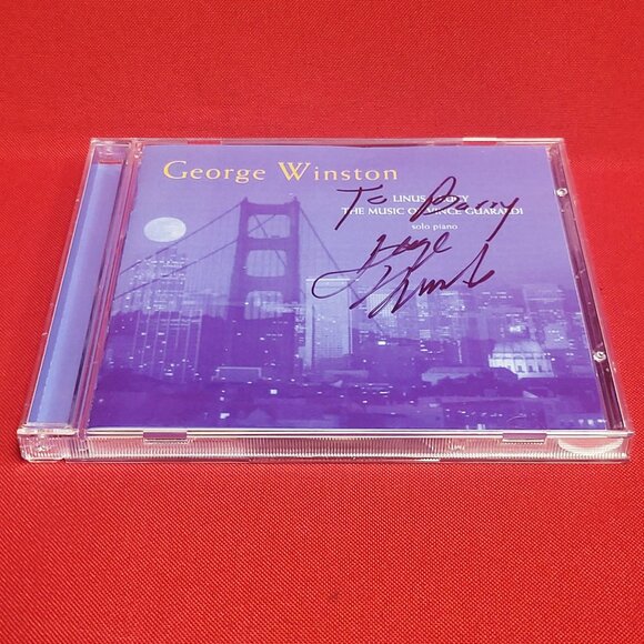 George Winston Linus Lucy The Music of Vinci Guaraldi Solo Piano CD 2012 Signed - Picture 3 of 8